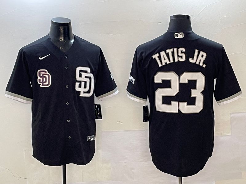 Men San Diego Padres #23 Tatis jr Black Jointly Name Game Nike 2025 MLB Jersey style 4->san diego padres->MLB Jersey